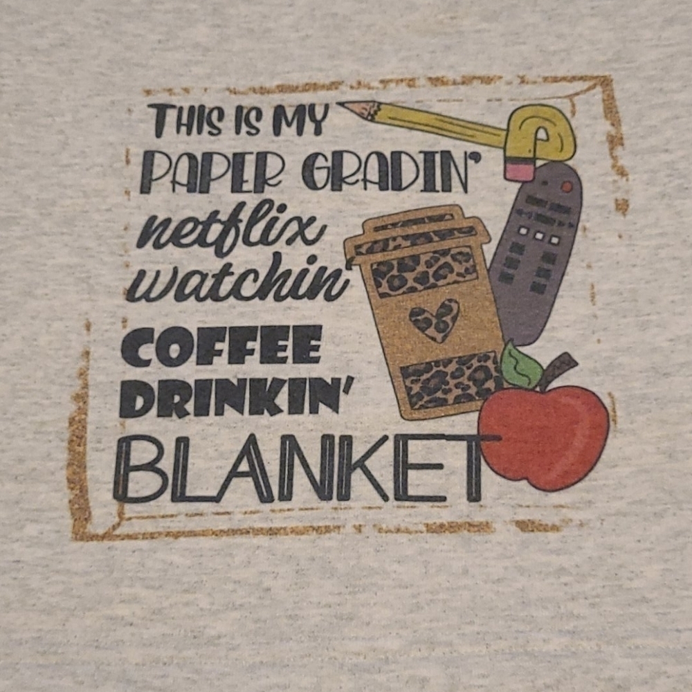 Paper Grading Netflix coffee teacher blanket gift